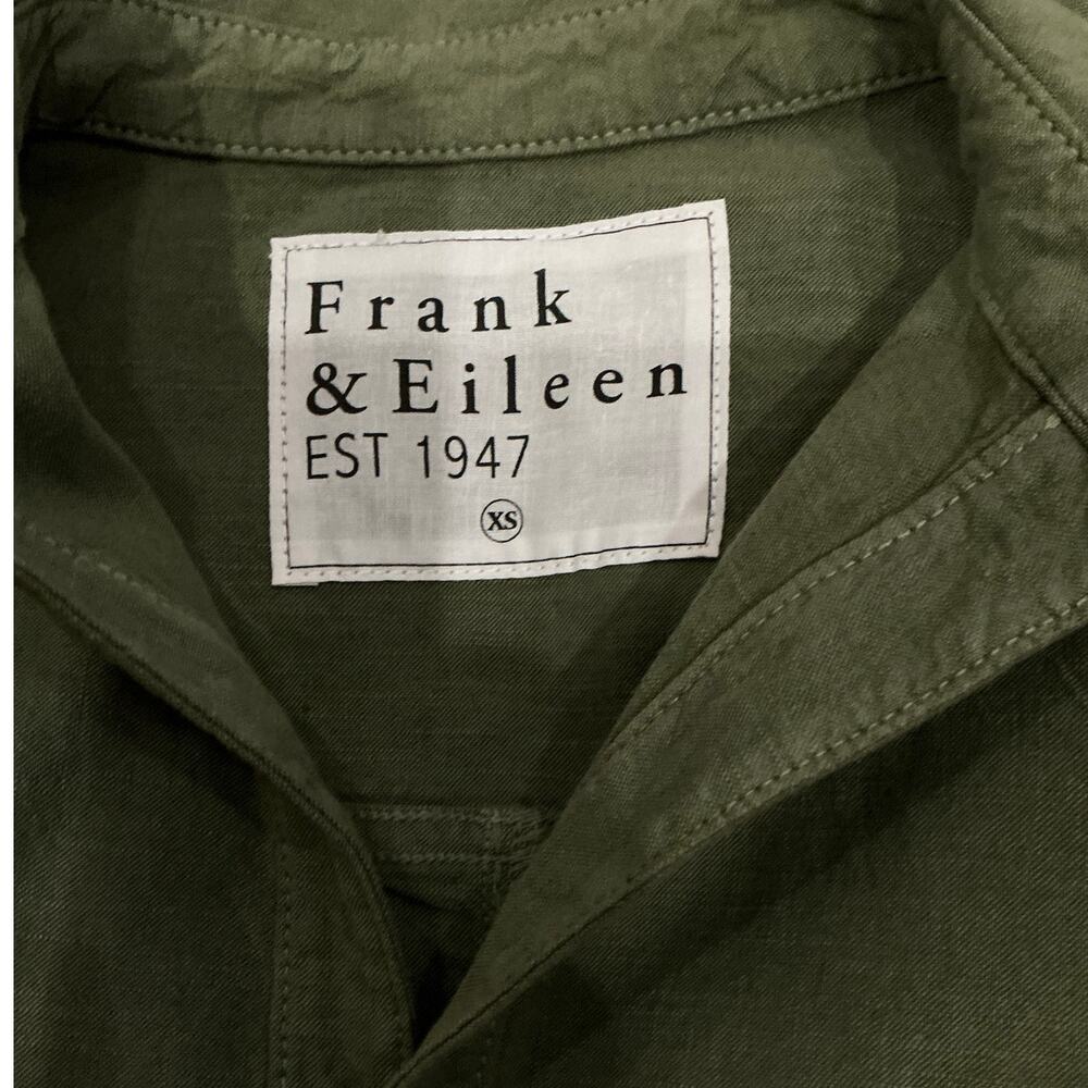 Frank & Eileen Northern Ireland Italian Performance Linen Jumpsuit Army Green XS - Picture 11 of 13
